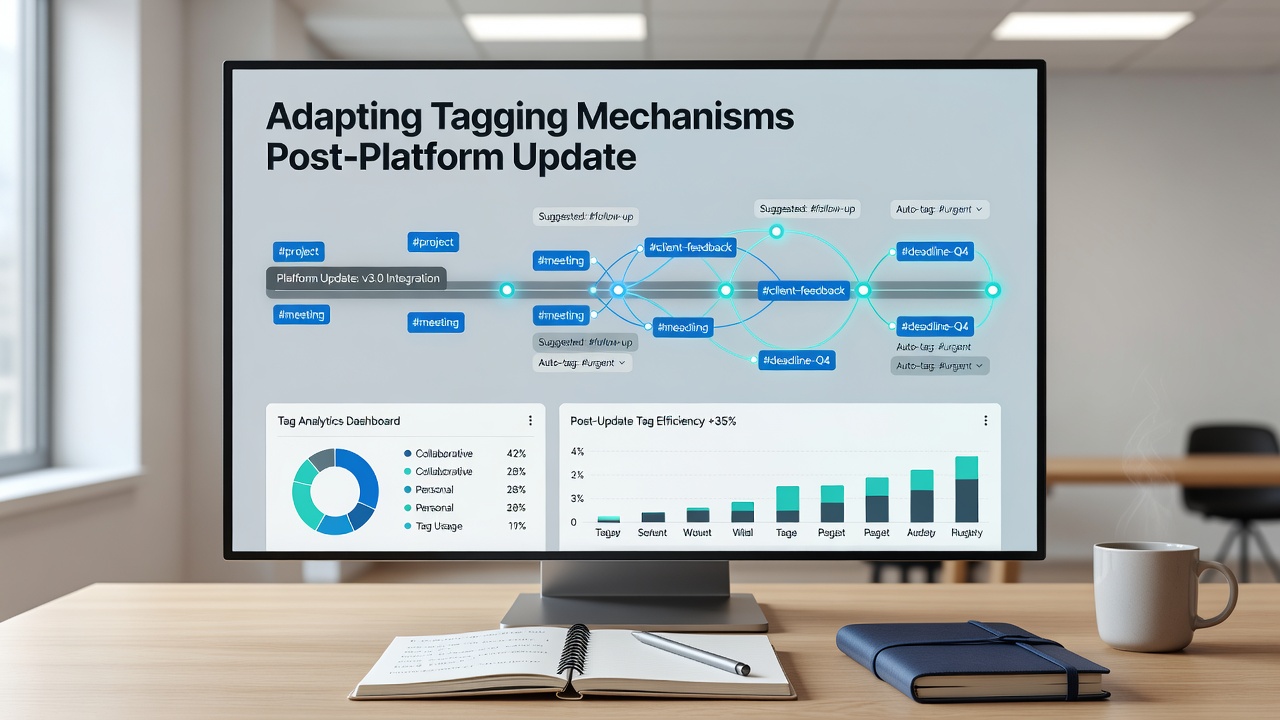 Developers reviewing tagging architecture updates in a note-taking platform following major system changes