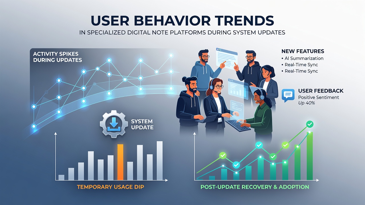 User Behavior Trends in Specialized Digital Note Platforms During System Updates
